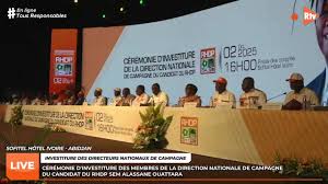 Côte d’Ivoire : Présidentielle 2025/ Alassane Ouattara a investi son équipe de campagne 